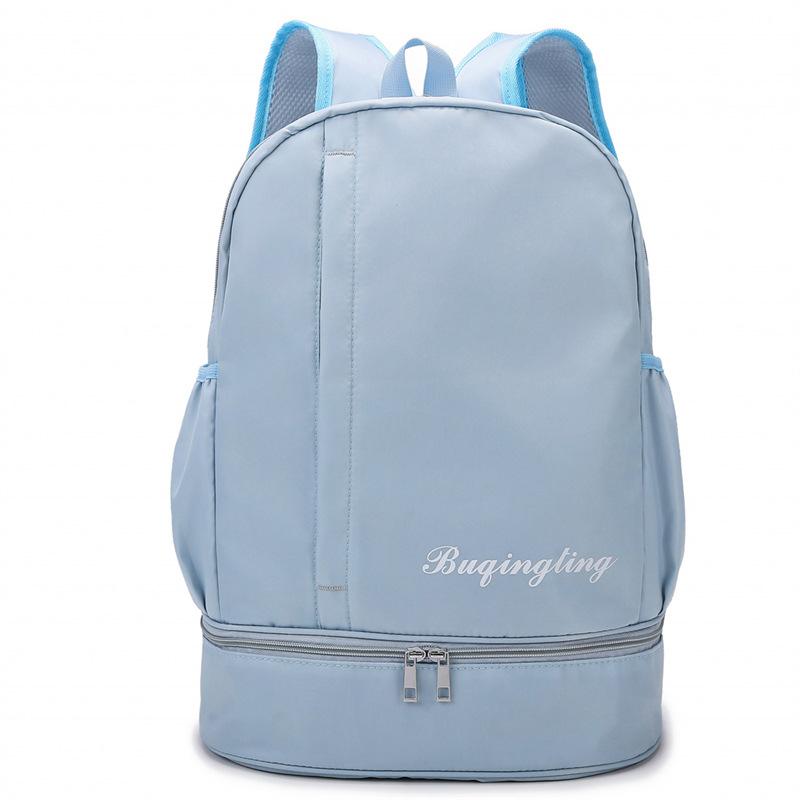 

Travel bag Large capacity fitness bag Star wet and dry separation storage bag Swimming yoga bag Folding luggage bag светло-синий