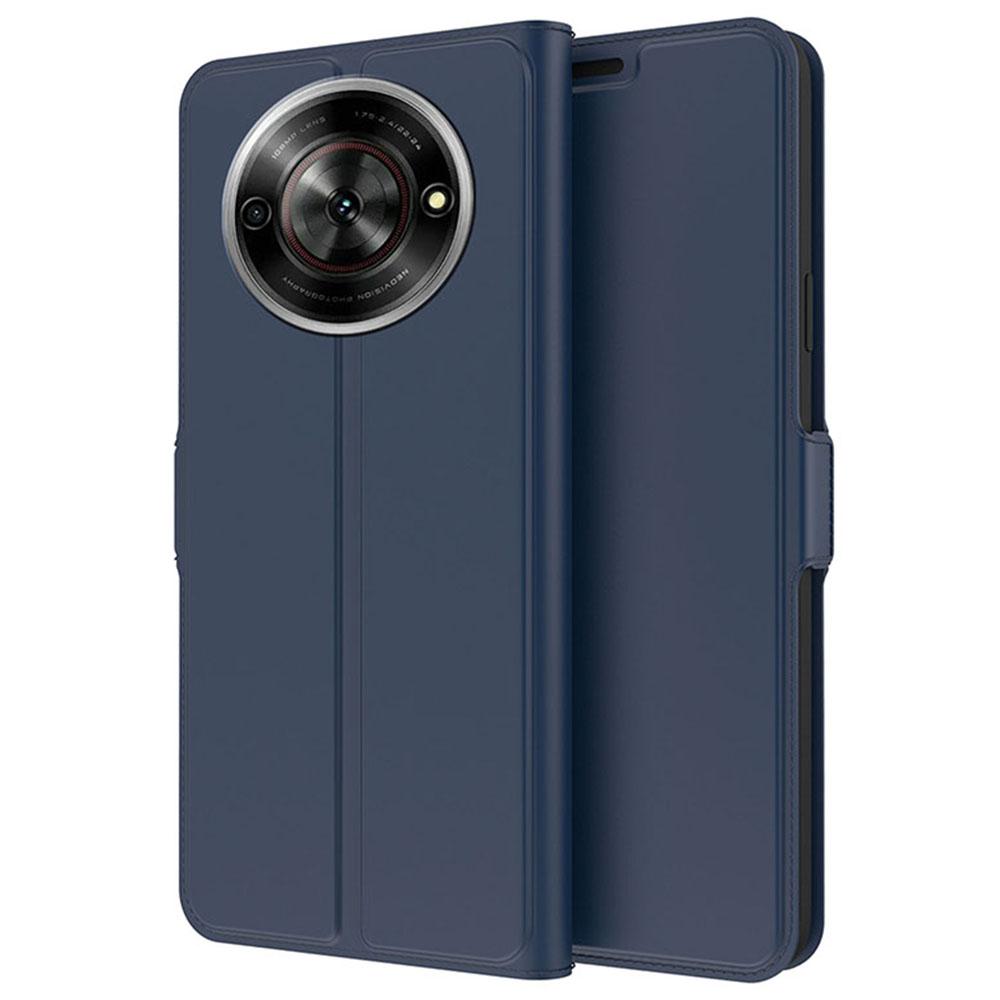 

Для ZTE nubia Focus Чехол Противоударный Внутренний чехол из ТПУ Кожаный чехол для телефона Слот для карт Blue