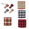 63mm Christmas Ribbon Wired Classic Plaid Thicker DIY Anti Fade Gift Packing Imitation Flax Large Bowknot Making Xmas Tree Ribbon
