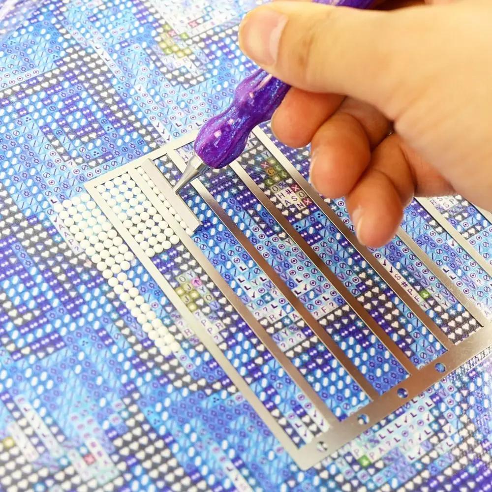 DIY Diamond Painting Ruler Non-Slip Textured Grid Tool Ruler for Diamond Art Ruler Diamond Painting Drill Cross Stitch Ruler
