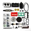 Four-Stroke Engine Model 7.5CC Inline Twin-Cylinder Gas Version with Water-cooled Radiator Engine Starter Base Kit DIY Metal Toy