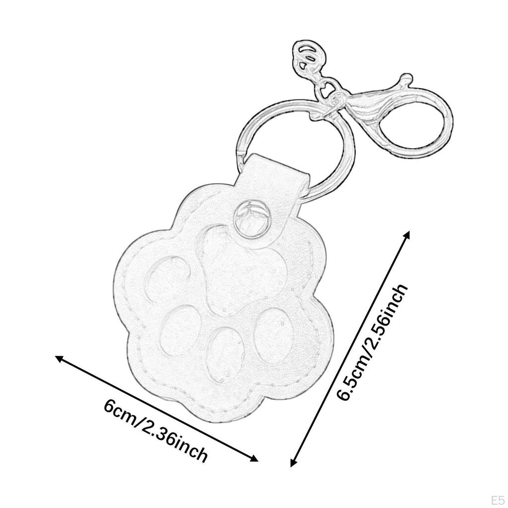Cat Paw Keychain As Pet Hair Storage, Leather Bag Charm for Purse Accessories