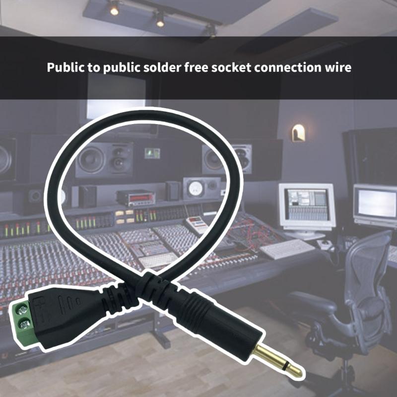 Quality 3.5mm TSMono to 2Pin Screw Terminal Audios Cable with Solderless Design for Easy Connection and Portability