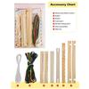 Webstuhl-Set für Kinder aus Holz – Komplettes DIY-Handstrickmaschinen-Set mit Werkzeugen und Garn