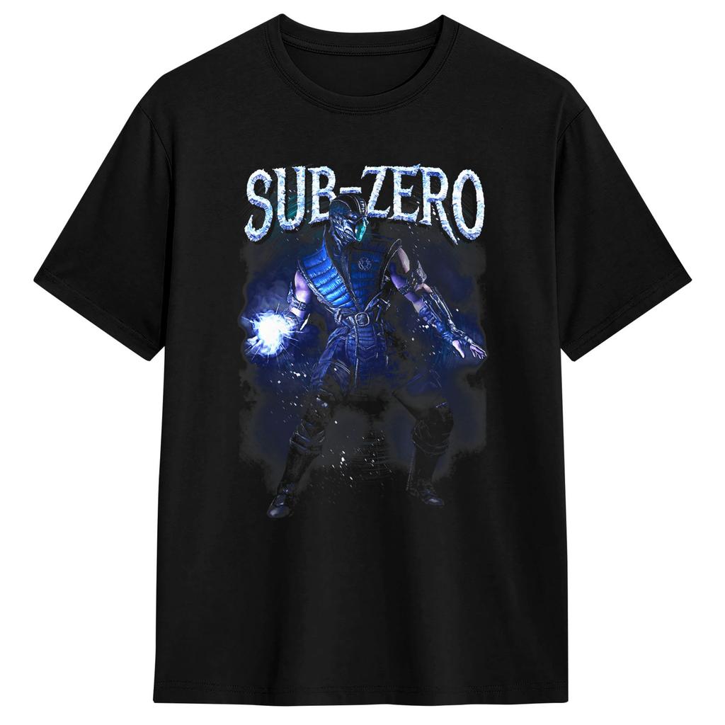 Klassic Scorpion Vs Sub Zero Fight Portrait Mortals Kombats T Shirt Popular T Shirts Short Sleeve Vintage Tops Plus Size Tees