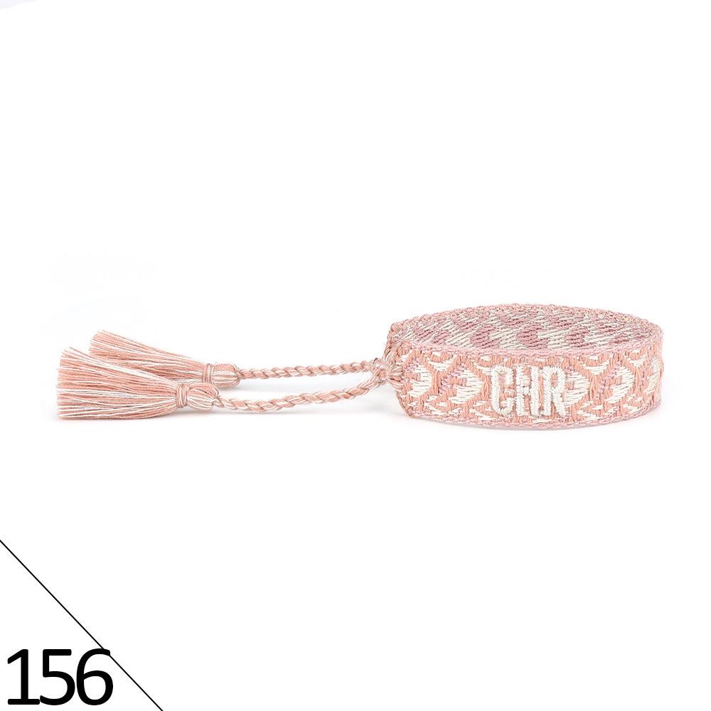 Friendship Letter Bracelet - Hand-Woven Ethnic Style with Polyester Tassels