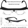 Dial Adjustable Glasses Variable Focus Reading Distance Vision Eyeglasses, 2pcs