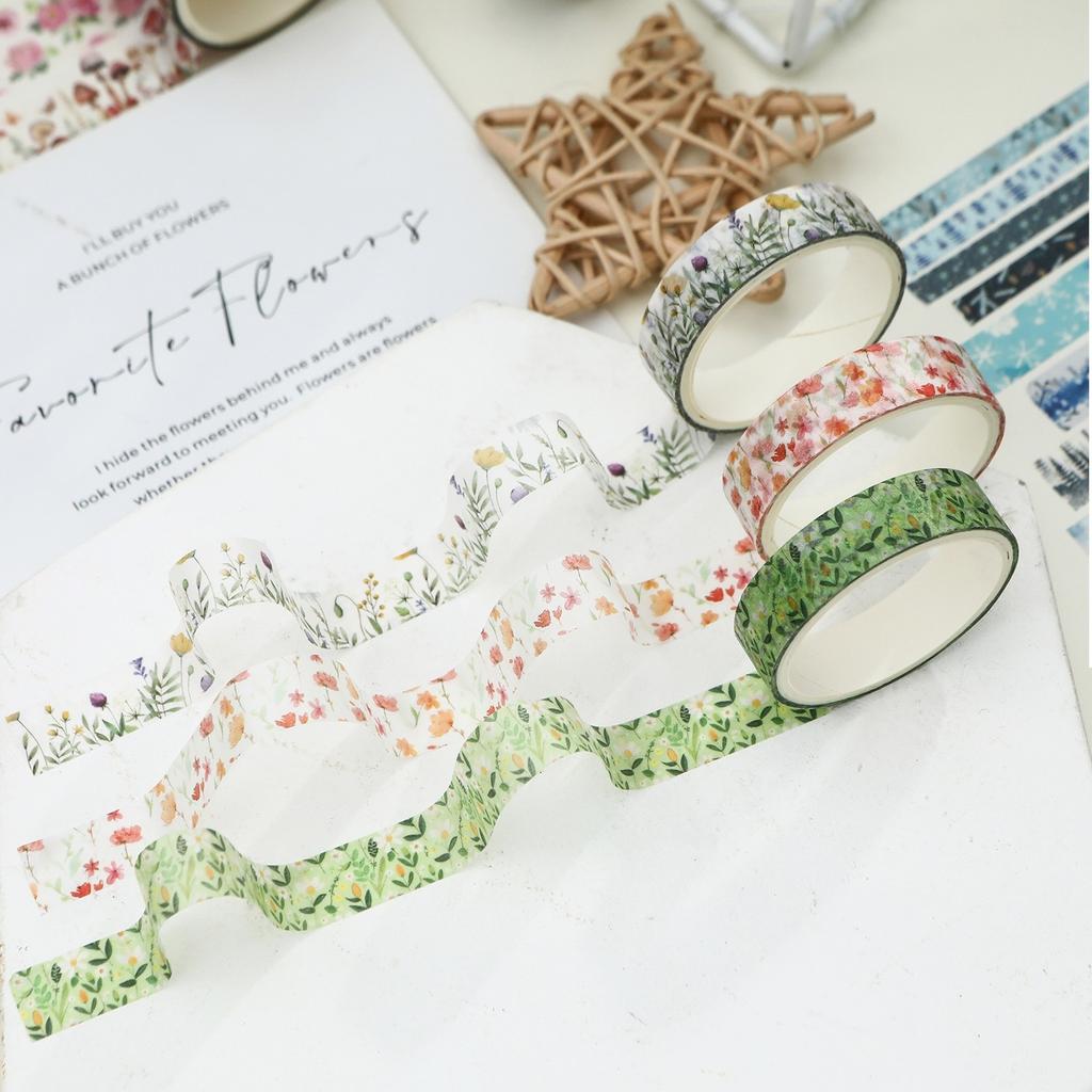 18 rolls Four Seasons Washi Tape Set Nature Spring Summer Autumn Winter Flower Paper Masking Tapes Decoration Stickers A7868