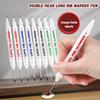 1/12PCS 4 Colors Construction Marker Pen Long Head 25mm Deep Hole Carpenter Perforating Pen Double Nib Long Head Marker Pen
