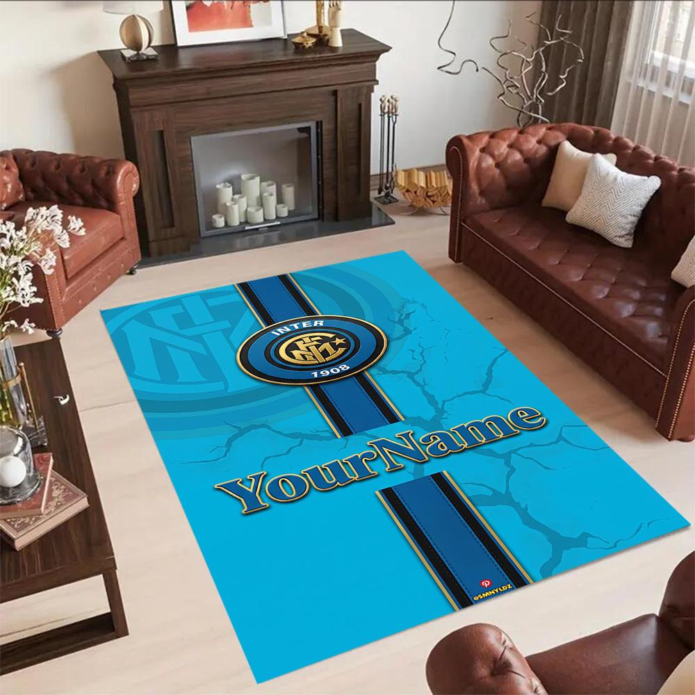 Inter Milan Personalized Name Floor Rug Office Rug Suitable for Decorate room Foyer Bedrooms Living Rooms Antislip Carpet Office home decor