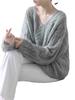 Women's Soft Mohair V-Neck Sweater - French Style, Lightweight Spring Knitwear