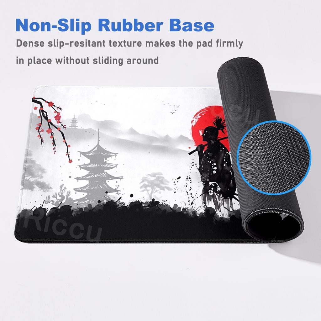 Samurai and The Red Sun Gaming Mouse Pad Non-Slip Durable Desk Mat Pc Accessories Katana Mousepad Gaming Mats PC Tapis De Souris