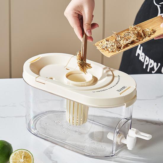 

Чайник для воды Холодильник большой емкости Диспенсер для напитков Герметичный с ведром Кран для свежих напитков