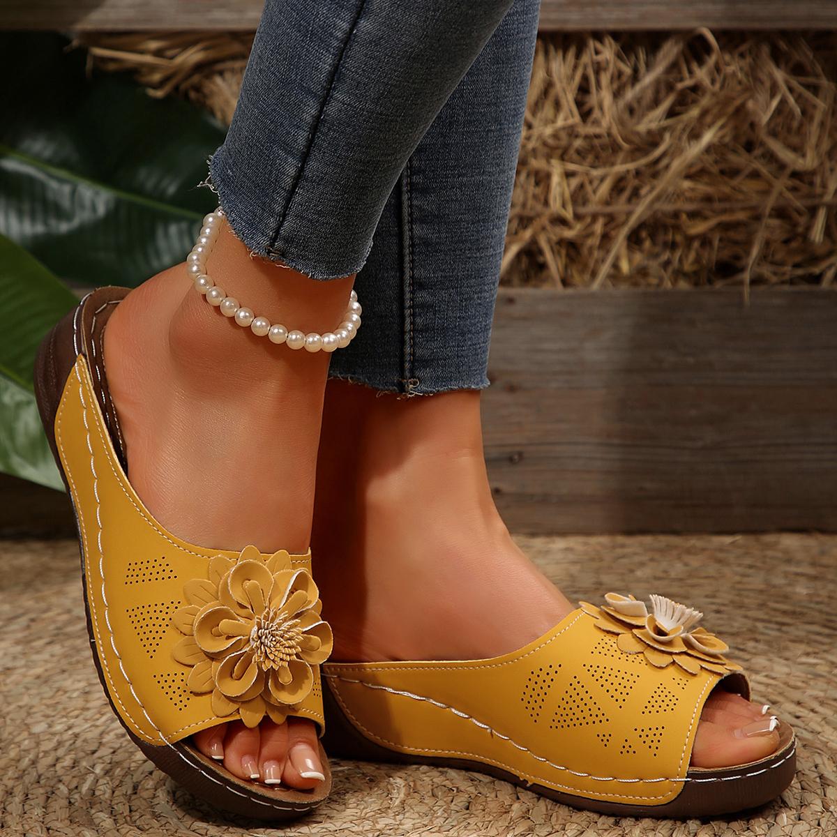 

Fashion New Shoes Women Sandals Summer Elegant Shoes Woman Slides Sandals Ladies Wedge Sandals for Women Casual Footwear Slipper Female 36