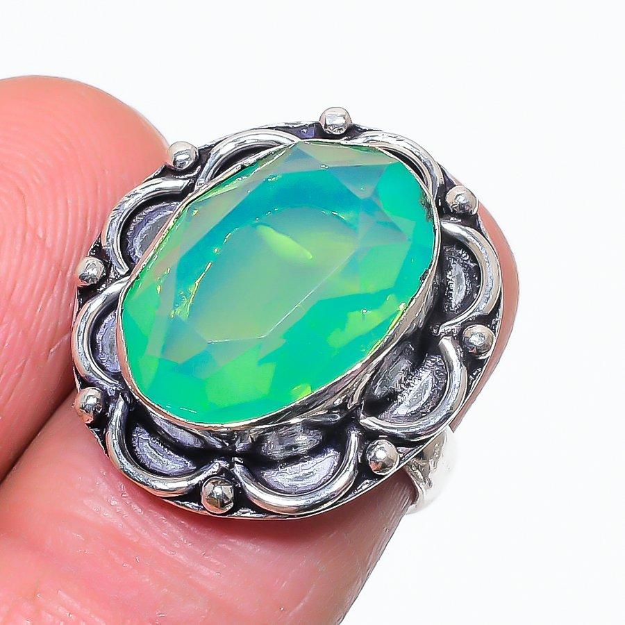

Natural Fire Opal Gemstone 925 Sterling Silver Jewelry Ring Size 6.5 T5e18