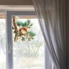 Cartoon Gemaltes Eichhörnchen Wandaufkleber Wasserdicht Abnehmbar Selbstklebend für Küche Esszimmer Kinderzimmer