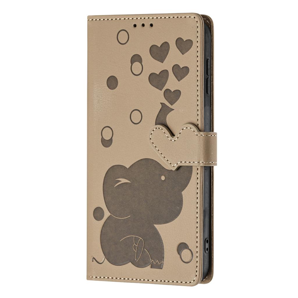 Cartoon Elephant Magnetic Cards Solt Wallet Flip Case For Samsung S25 Ultra S24 Plus S23 S22 A16 A26 A36 Stand Book Pocket Cover