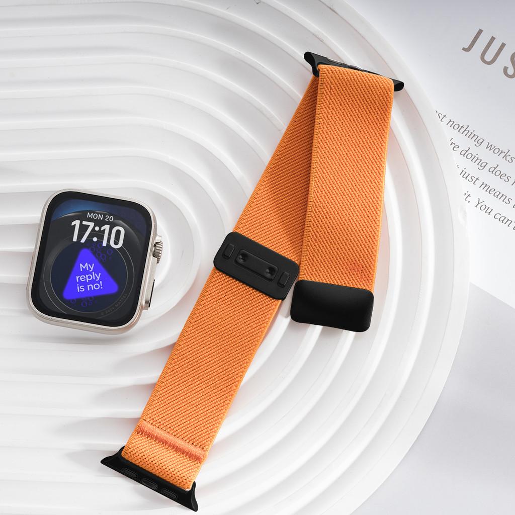 Magnetic Nylon Loop Strap Elastic Bracelet for Apple Watch Ultra 3 49mm Iwatch Series 11 10 9 8 7 6 SE 5 4 46mm 45mm 44mm 42mm