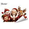 Christmas Gifts for Friends Window Stickers, Static Cling Santa Claus Snowman Reindeer Decals, Cute Animal Art Holiday Glass Clings Home Storefront