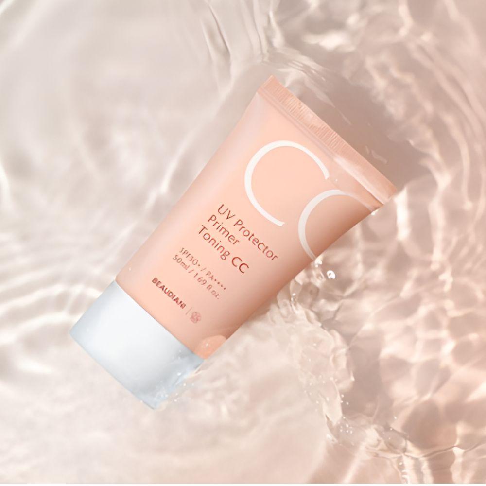 Beaudiani UV Protector Primer Toning CC Cream SPF50+ PA++++ Brightening Makeup Base 50ml