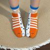New Style Girls Cute Funny Split Toe Mid-Tube Socks Abstract Ugly Eel Aquarium Couple Socks Personality Trendy Socks