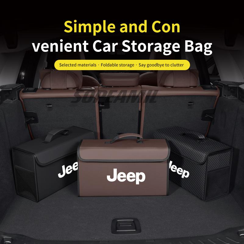 Car Trunk Organizing And Storage Box For Jeep Cherokee Compass Patriot Renegade Trail-Hawk Wrangler JK TJ SRT Auto Accessories
