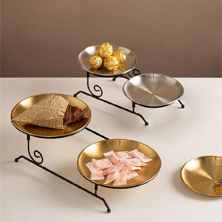 Practical Detachable Dessert Stand for Parties Detachable Fruit Serving Holder Metal Wedding Cake Display Plate