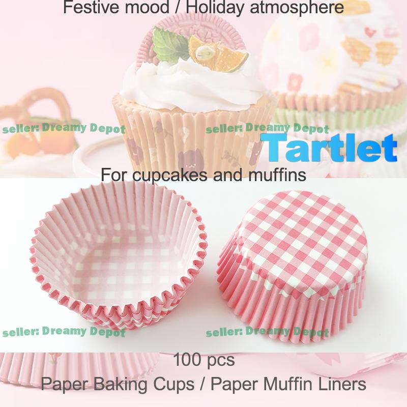 Large Size Thickened Snow Mei Niang Bottom Holder Oil Paper Liner Baking Cake Cup Paper Tray Baking Pastry Tools Pack of 100
