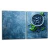 2x GLASS PROTECTIVE PLATE FOR STOVE 40x52 FRUIT