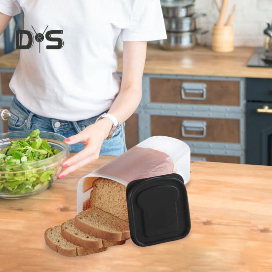 Brot Toast Aufbewahrungsbox mit luftdichtem Deckel Frische Brot Aufbewahrungsbehälter Multifunktionaler Brotlaibspender Kunststoff Sandwich Brot Keeper für