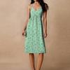 Women's Spaghetti Strap Backless Bow Loose Casual Beach Holiday Dress Sundress