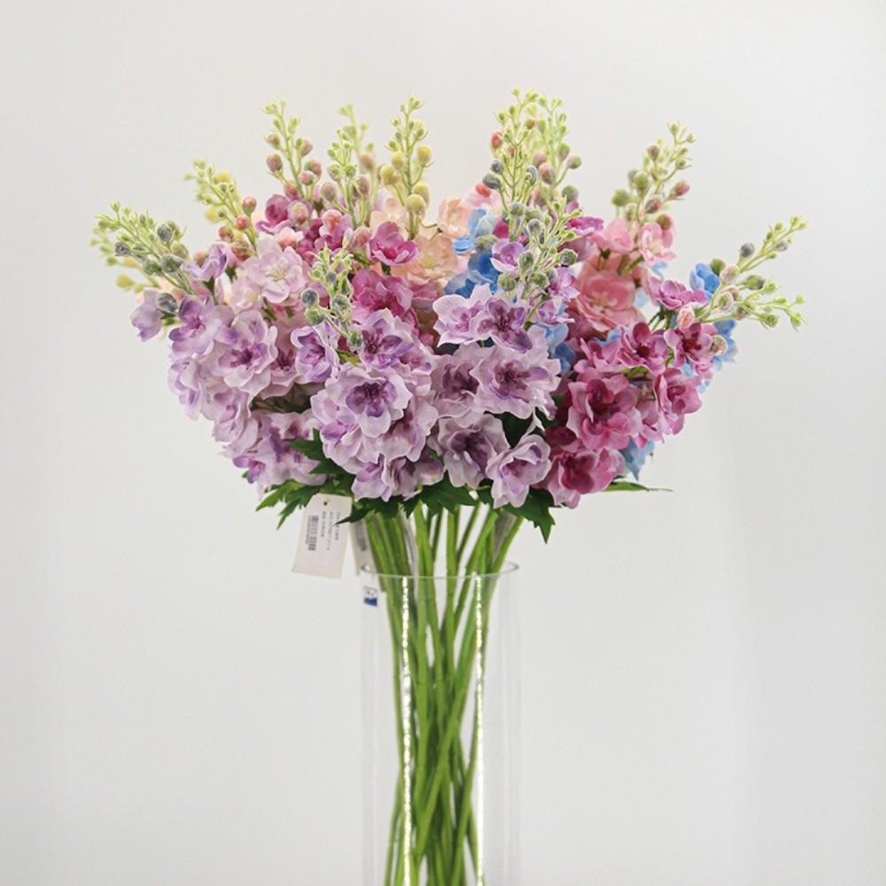 Lifelike Delphinium Stem Moisturizing Simulation Flower Artificial Delphinium Flower  Family Party