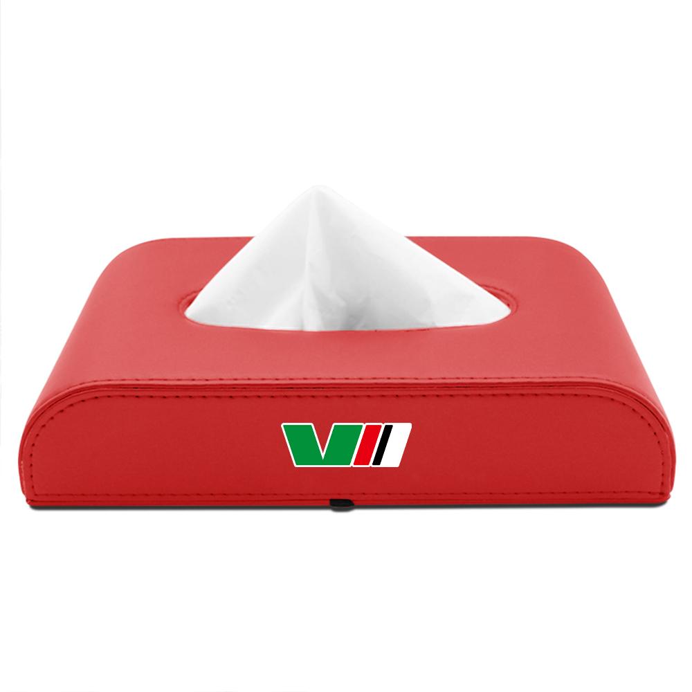 zbfwl3 1PC PU Leather Tissue Box Car Tissue Box Interior Storage Box For Skoda Kodiaq Octavia 2 3 Yeti Karoq Rapid Fabia S A5 Kamiq VII