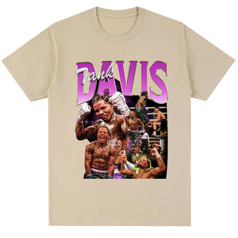 Tank Gervonta Davis Retro Tshirt Harajuku Fashion Sport Boxing Short Sleeve Cozy Cotton Oversized T-Shirts Streetwear Fans Gifts