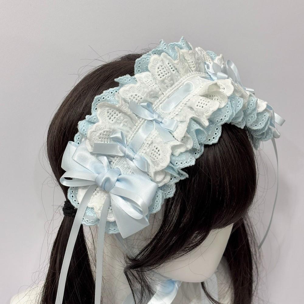 Gothic Lolita Wing Angel Headband Lace Head Wrap New Cosplay Headdress  Hair Accessories