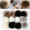 12 cm Kleidungsstück Druckknopf Faux Fuchspelz Strickmütze Bommel Ball Taschen Zubehör Hüte Dekor Haarball