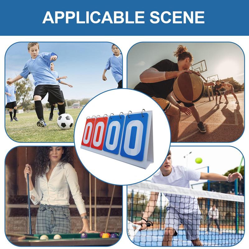 Scoreboard Flipper Table Top Scoreboard Waterproof 4-Digital Portable Multi Sports Table Top Score Flipper Keeper for Badminton