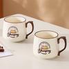 Cute Bread Mug for Girls Water Cup for Home Use Especially Beautiful Cups for Office Ceramic Cups for Exquisite Breakfast