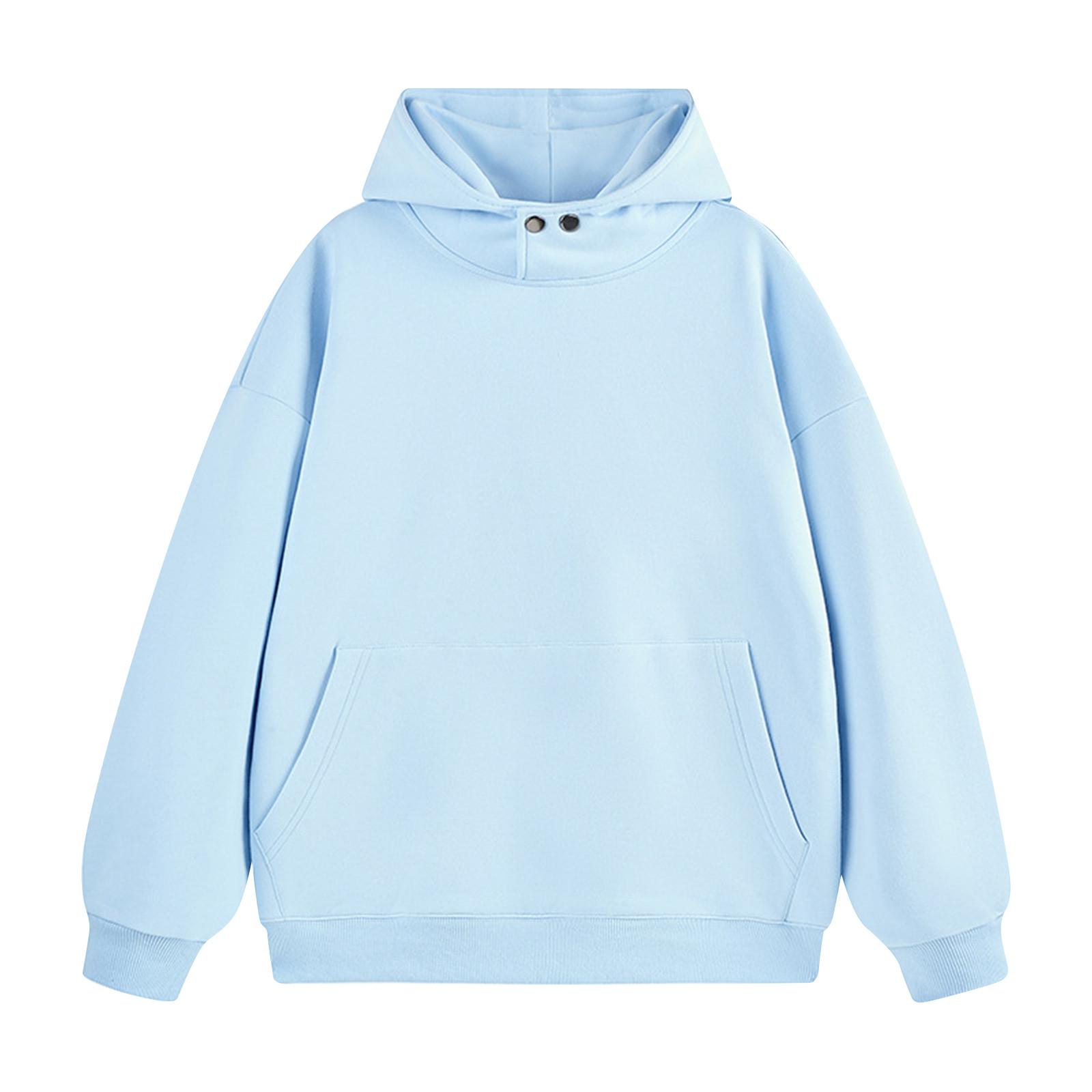 

Спортивный костюм с капюшоном, унисекс, одежда для бега, пуловер с длинными рукавами, толстовка с капюшоном XL светло-синий