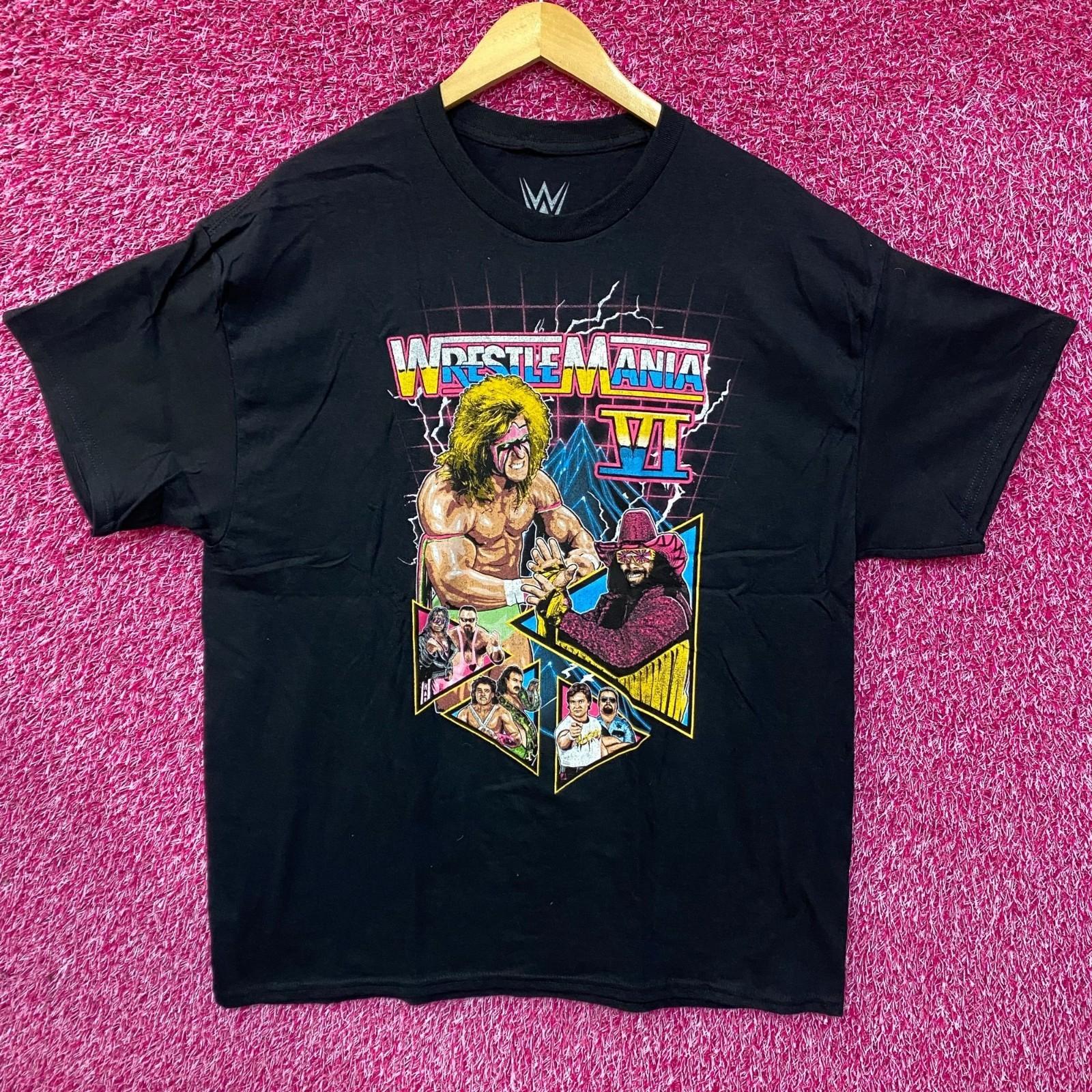WWE WrestleMania VI Ultimate Warrior Рэнди Сэвидж Ретро Стиль Футболка S