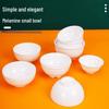 Yangge White Melamine Rice Bowl Set