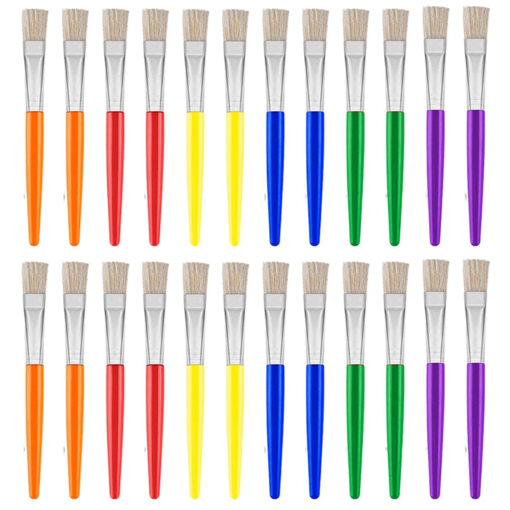 10/12/24/30Pcs Watercolor Paint Brush Children Paint Brush Kid Art Set for Oil Acrylics Watercolor Gouache Painting