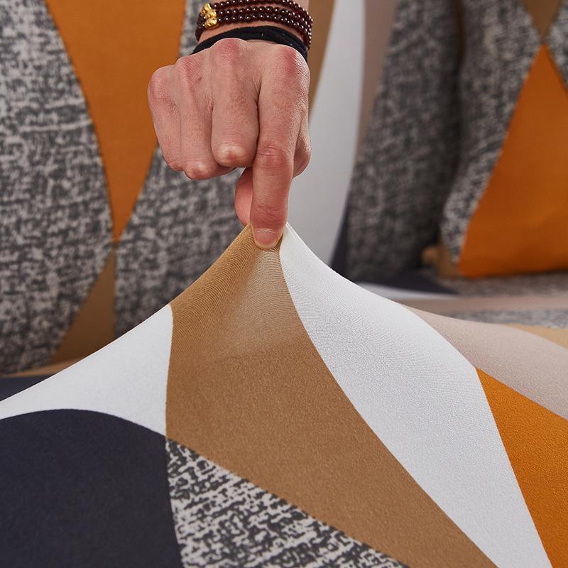 Fashion Geometric Printed Sofa Cover All-Inclusive Anti-Slip Protection Dust Cover European Stretchable Couch Cushion