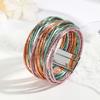 Women's Multi-Strand Leather Bracelet with Magnetic Clasp