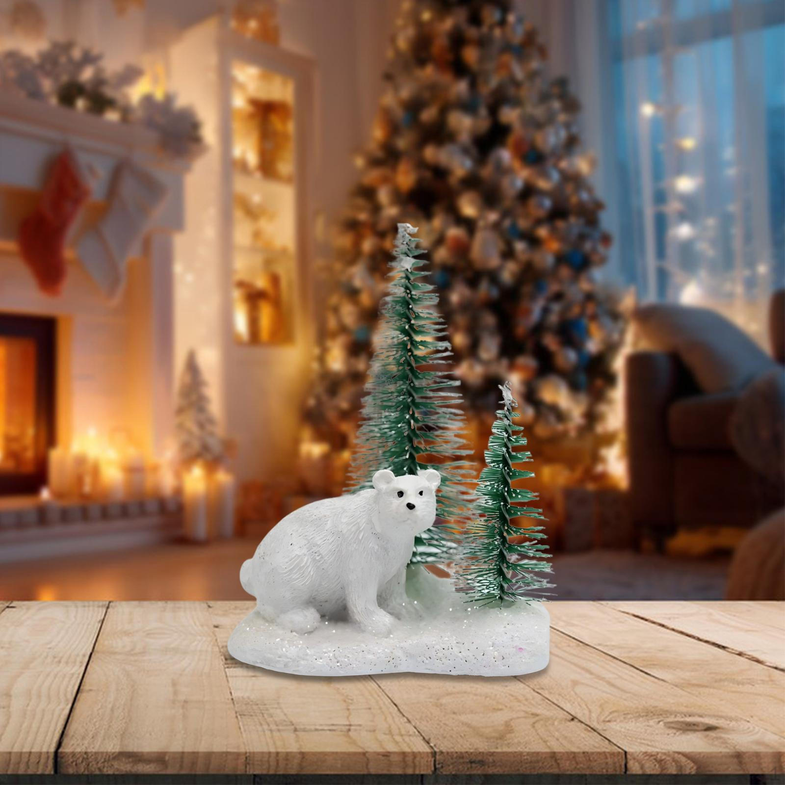 

Christmas Animal Figurine Miniature Resin for Birthday Gift Bear