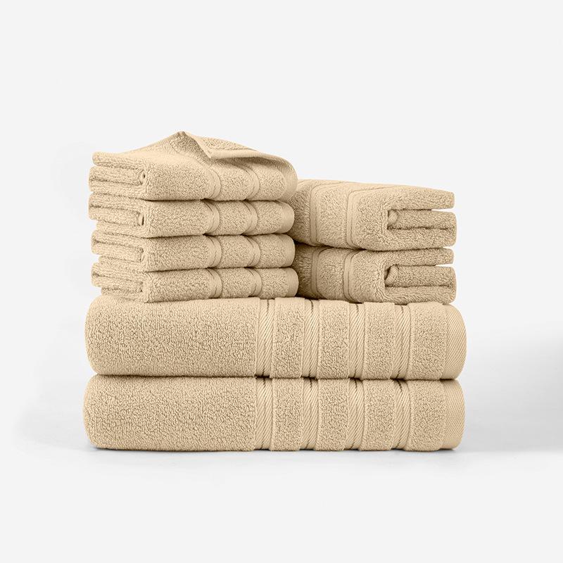Plain Cotton Eight-piece Set of Towels 22 Towels 4 Square Towels, Promotional Embroidery Available