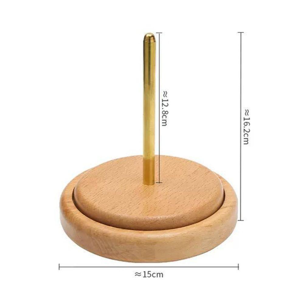 Household Wooden Yarn Holder Wool Ball Removable Winder Stand Tool Rotatable Crochet Accessories Stand Beginner