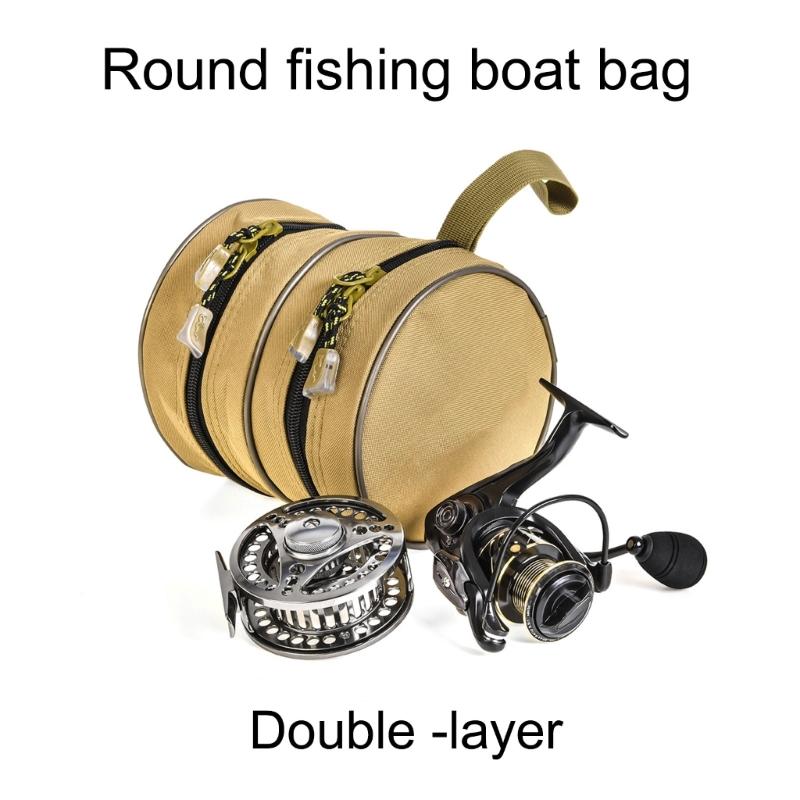 Round Fishing Reel Case Fishing Baits Bag Tackle Storage Bag Fishing Reel Protective Bag Outdoor Fishing Tackle Bag