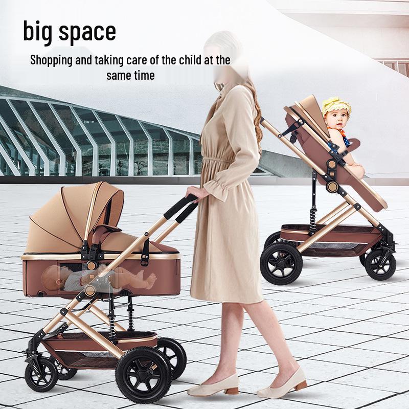 Zhi Er Le Baby Stroller: Lightweight, Reclining, Two-Way, High Landscape, Shock Absorption for Newborns