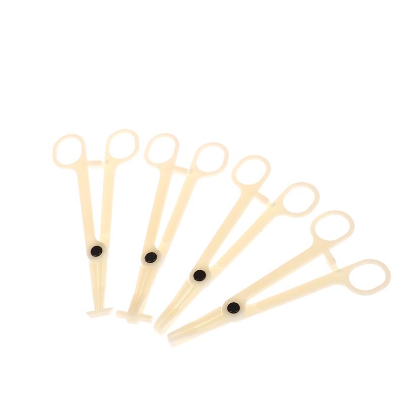 1Pc Disposable Sterile Slotted Round Navel Forceps Clamp Triangle Open Plier Ear Nose Piercing Tools Tattoo Piercing Supply